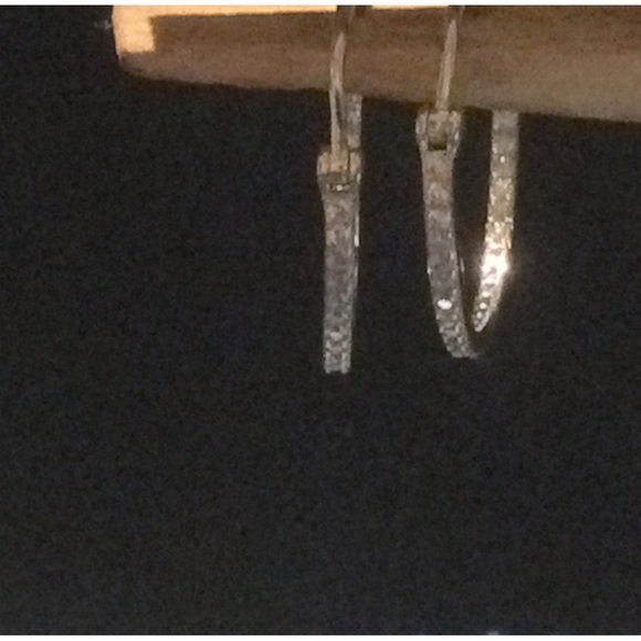 Unique Pair of Double Layer Sterling Silver Hoops - Picture 5 of 5